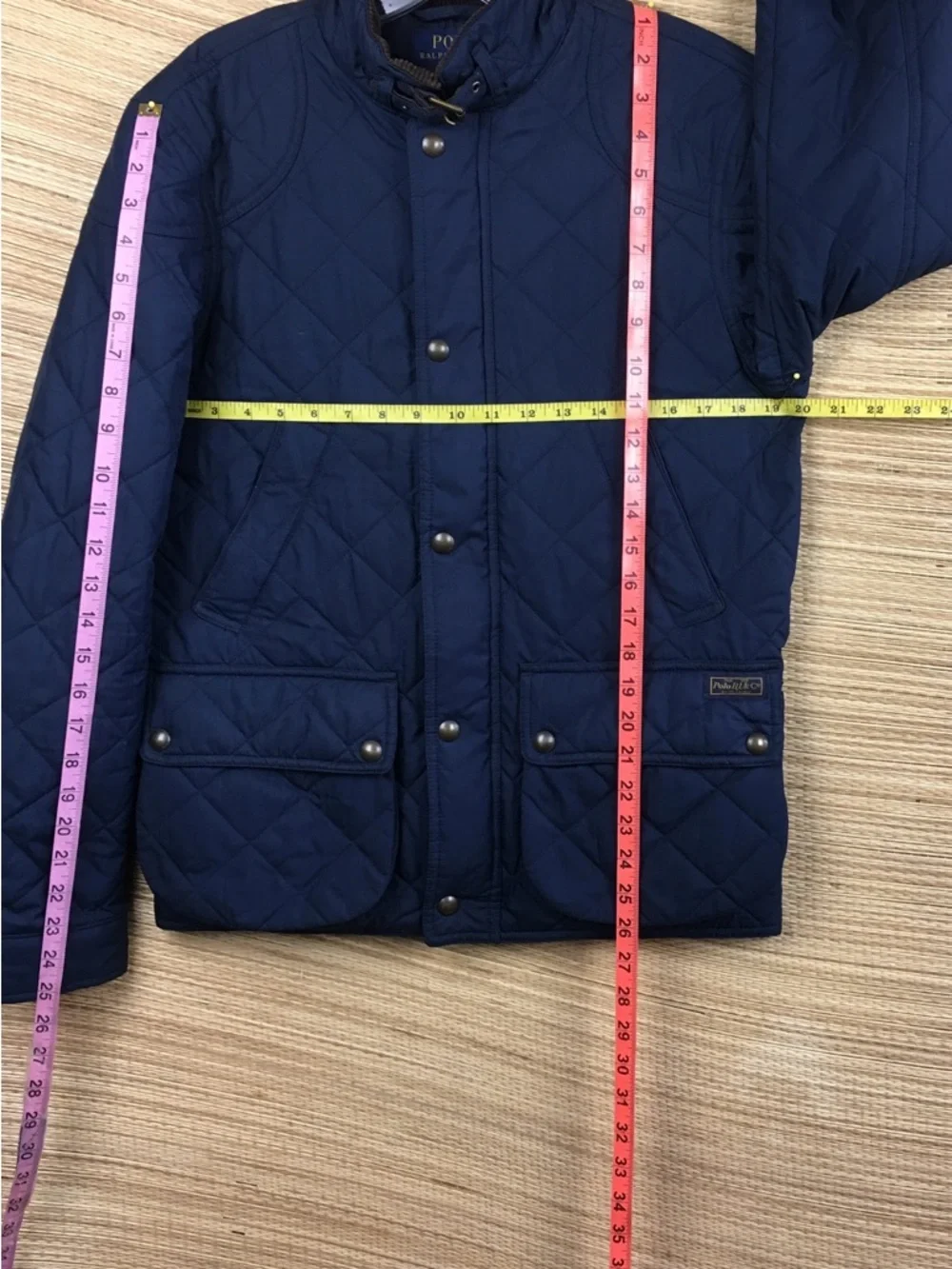 Polo Ralph Lauren Navy Diamond Quilted Jacket - Size S